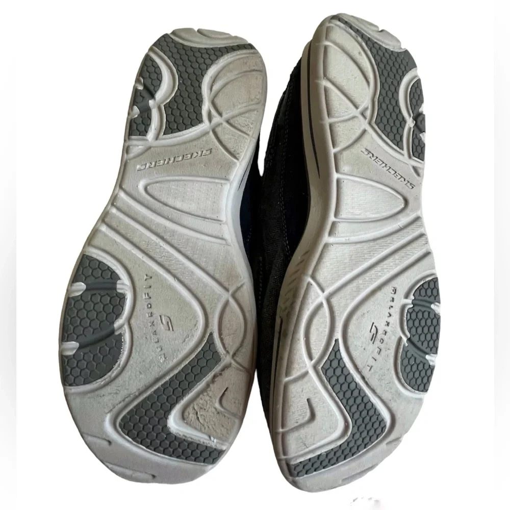 Skechers Relaxed Fit Air Cooled Memory Foam Gray‎ Slip on Men’s Shoes Sz 11
